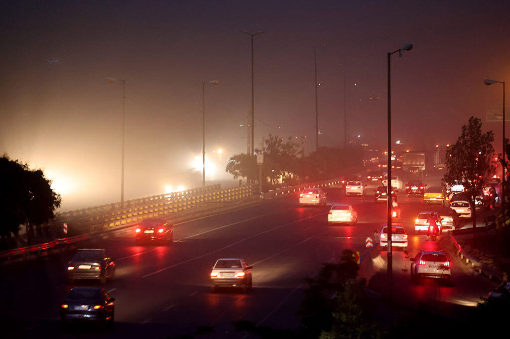 Traffic flows on a highway in the Iranian capital Tehran on June 13, 2025 following reported Israeli strikes targeting Iran early in the morning. Israeli Prime Minister Benjamin Netanyahu said in a video statement in the early hours of June 13 that Israel carried out strikes on Iran and the military operation against the Islamic republic would  "continue for as many days as it takes". 